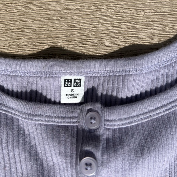 Uniqlo Lilac Ribbed cropped Tank Top women’s small - Picture 3 of 5